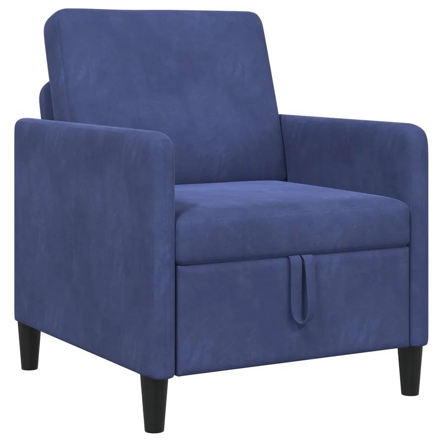 Sofa avec rangement Bleu police 72 x 78 x 87 cm Polyester - 2