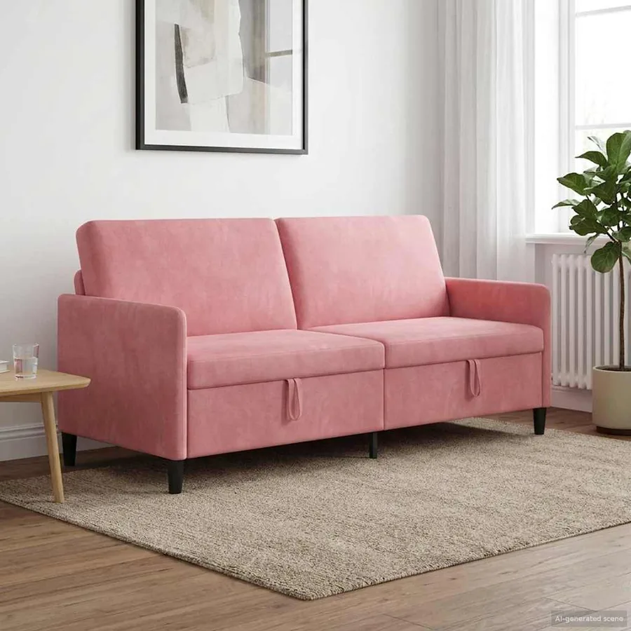 Sofa avec rangement Rose 192 x 78 x 87 cm Polyester