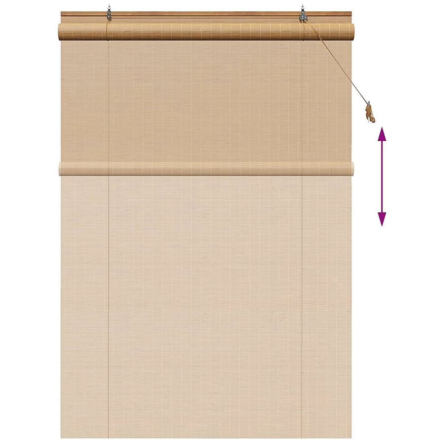 Store enrouleur Marron 130 x 220 cm Bambou - 6