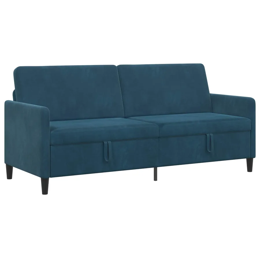 Sofa avec rangement Bleu 192 x 78 x 87 cm Polyester - 2
