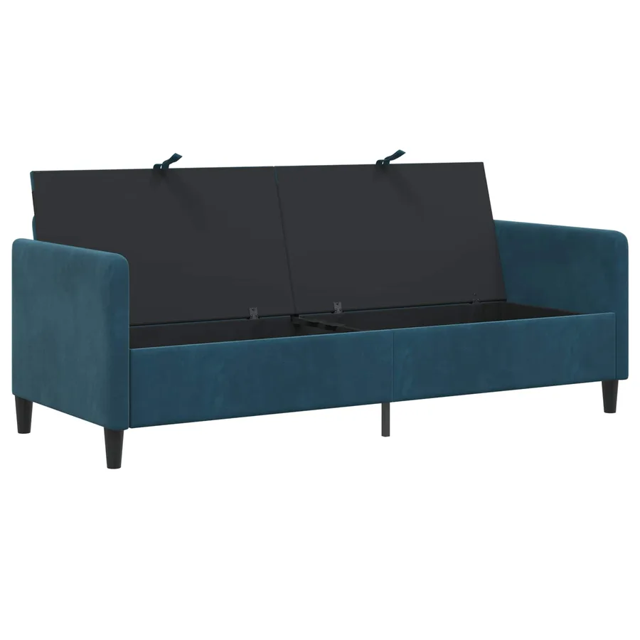 Sofa avec rangement Bleu 192 x 78 x 87 cm Polyester - 4