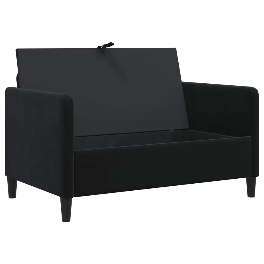 Sofa avec rangement Noir 122 x 78 x 87 cm Polyester - 4