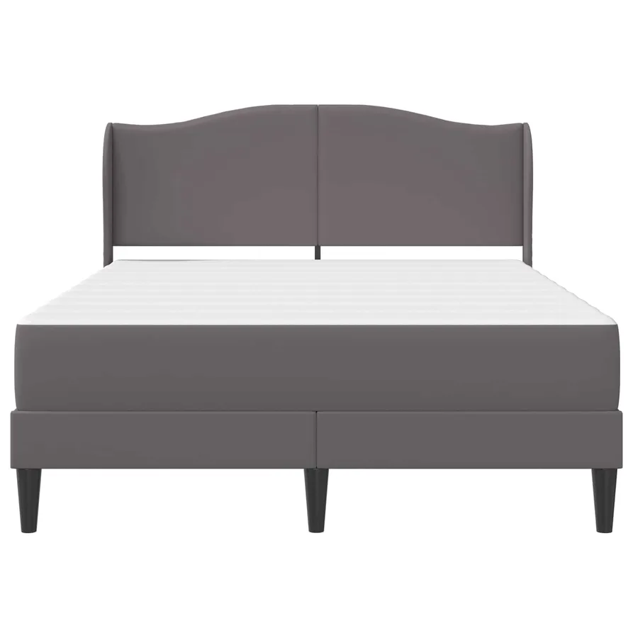 Cadre de lit avec tête de lit Gris 140 x 190 cm Simili cuir - 6