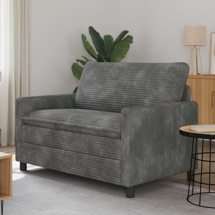 Canapé Gris clair 126 x 81 x 87,5 cm Polyester