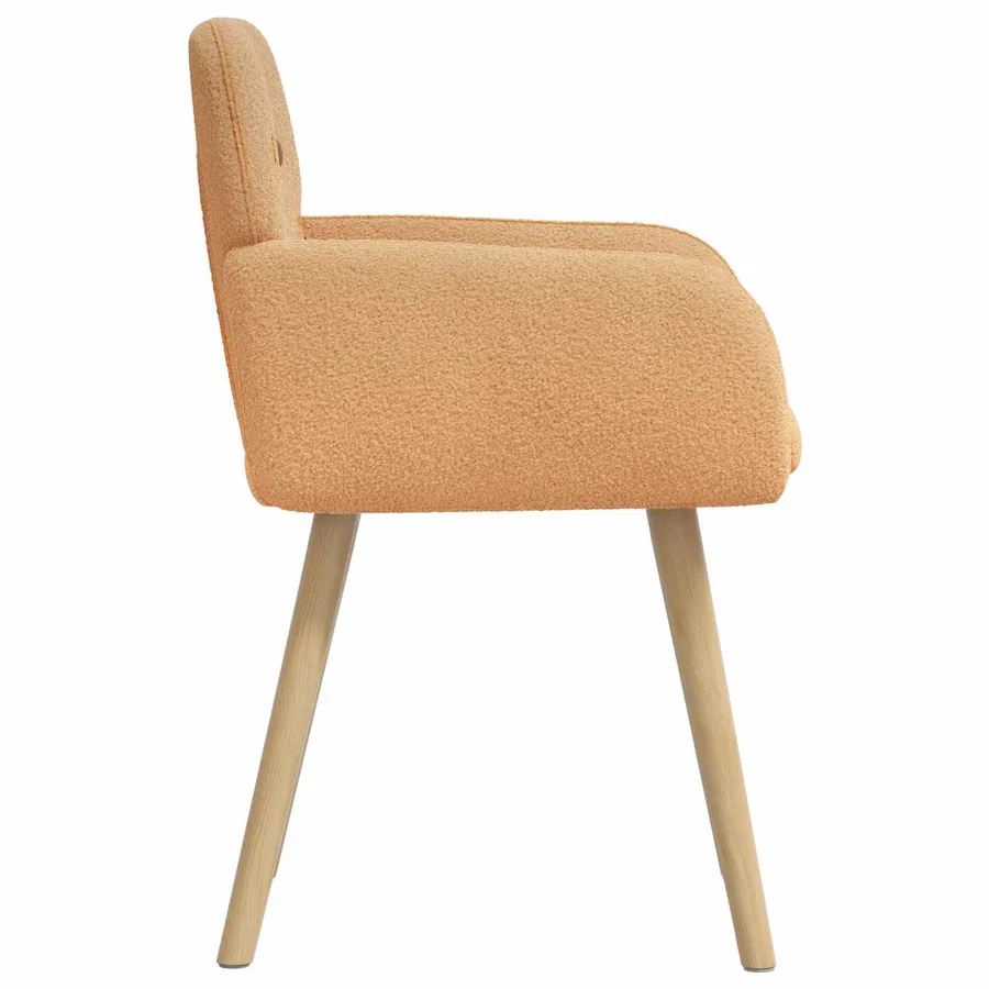 Chaises de salle à manger 2 pcs Bouclé Beige 59 x 57 x 85 cm - 4