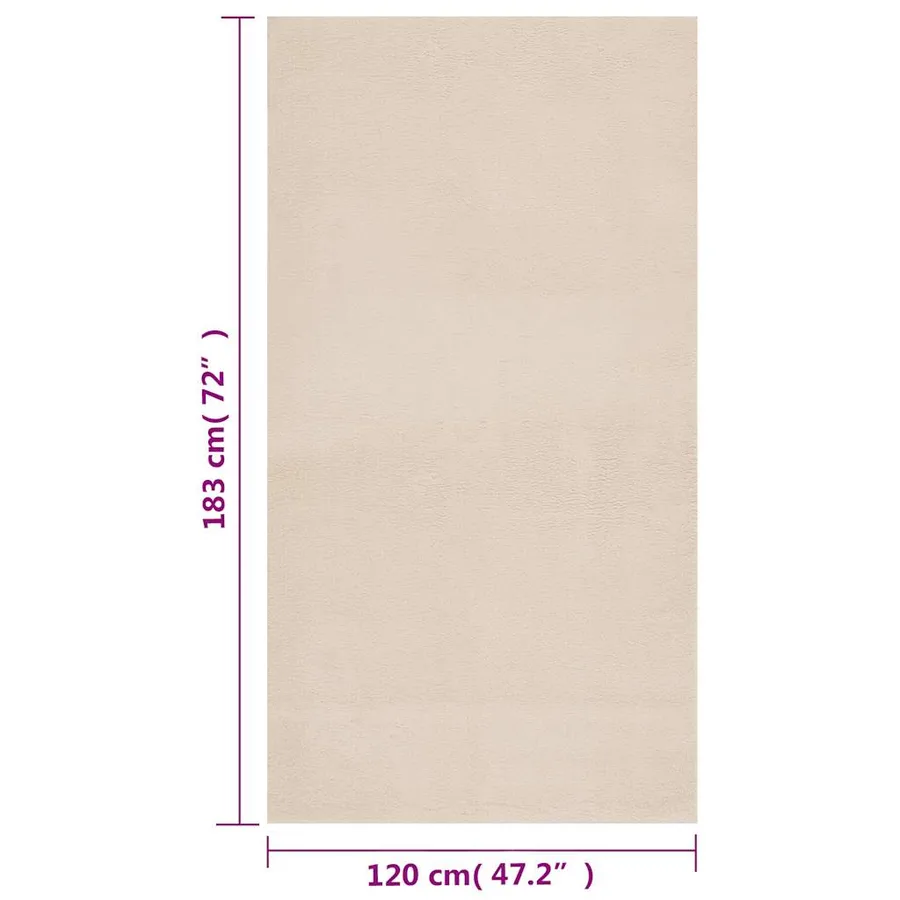 Tapis shaggy beige 120x183 cm polyester - 8
