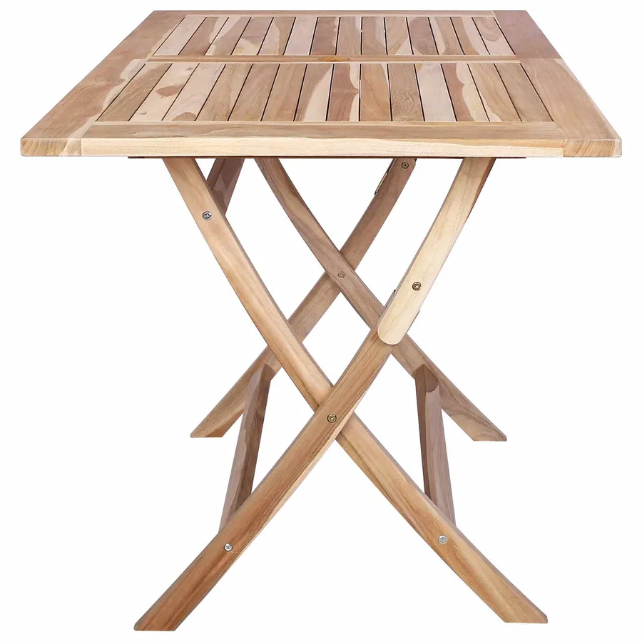 Table de jardin pliante Naturel 120 x 70 x 75,5 cm - 4