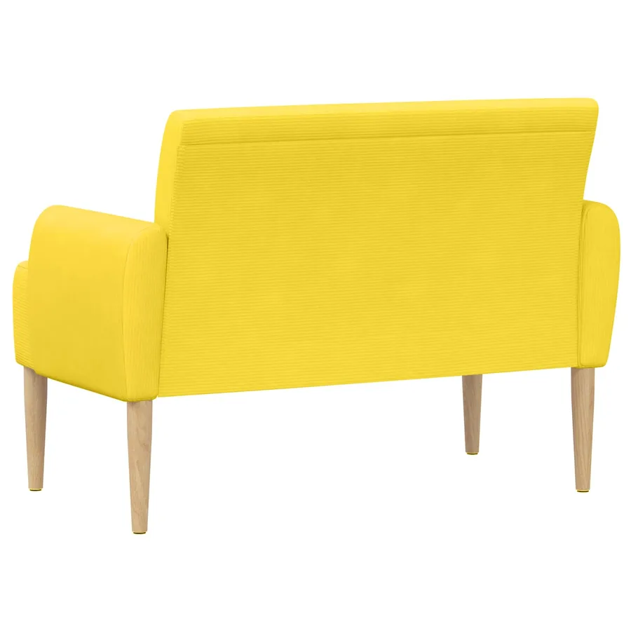 Canapé love seat avec capitonnage en boutons Jaune clair - 5