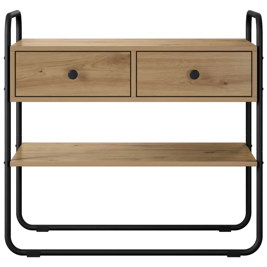 Table console Chêne artisanal 100 x 40 x 75 cm - 5
