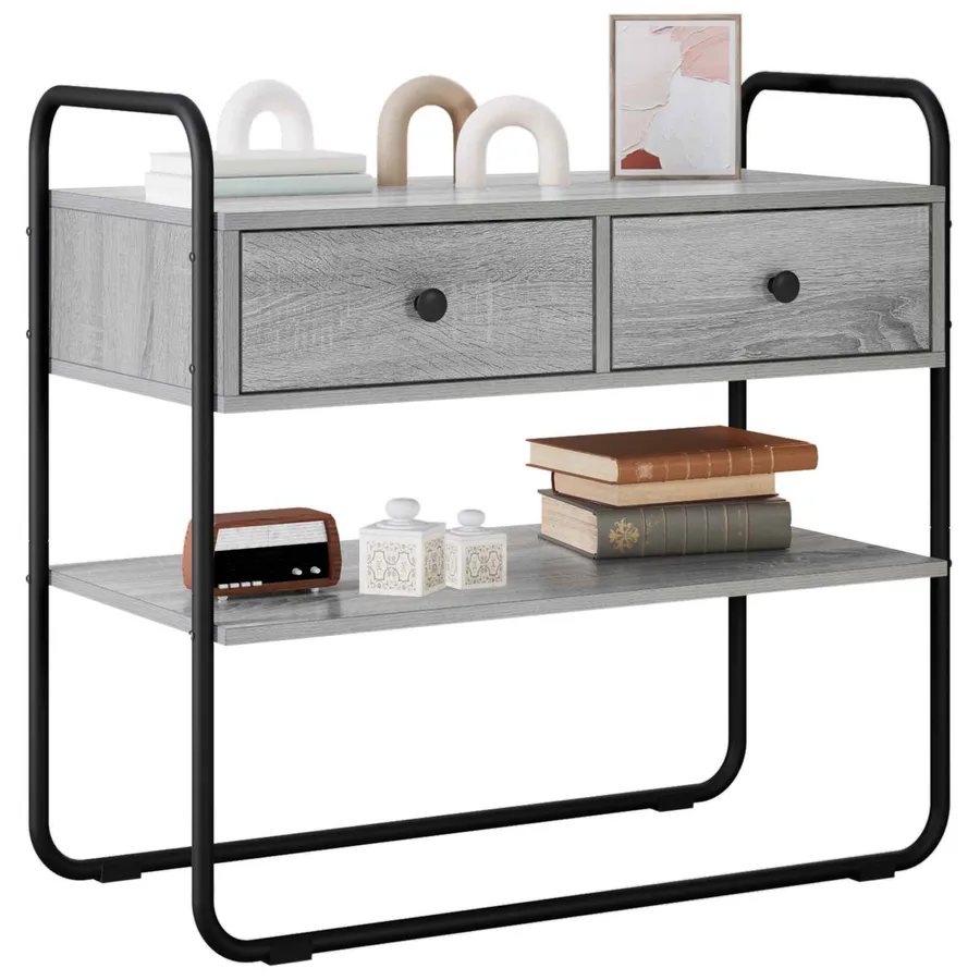 Table console Sonoma gris 100 x 40 x 75 cm Bois d'ingénierie - 3