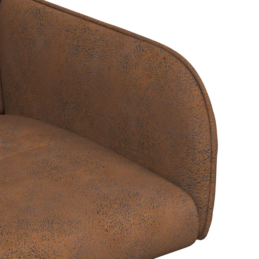 Chaises de salle à manger 2 pcs Simili daim Marron - 6