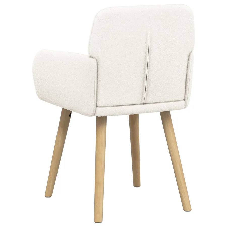 Chaises de salle à manger 4 pcs Bouclé Crème 59 x 57 x 85 cm - 5