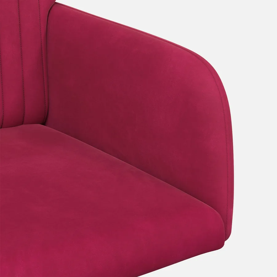 Chaises de salle à manger 4 pcs Velours Bordeaux - 6