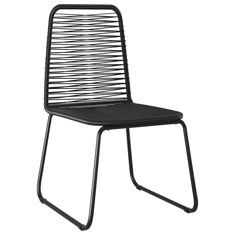 Ensemble de salle à manger pour jardin 7 pcs Noir - 6