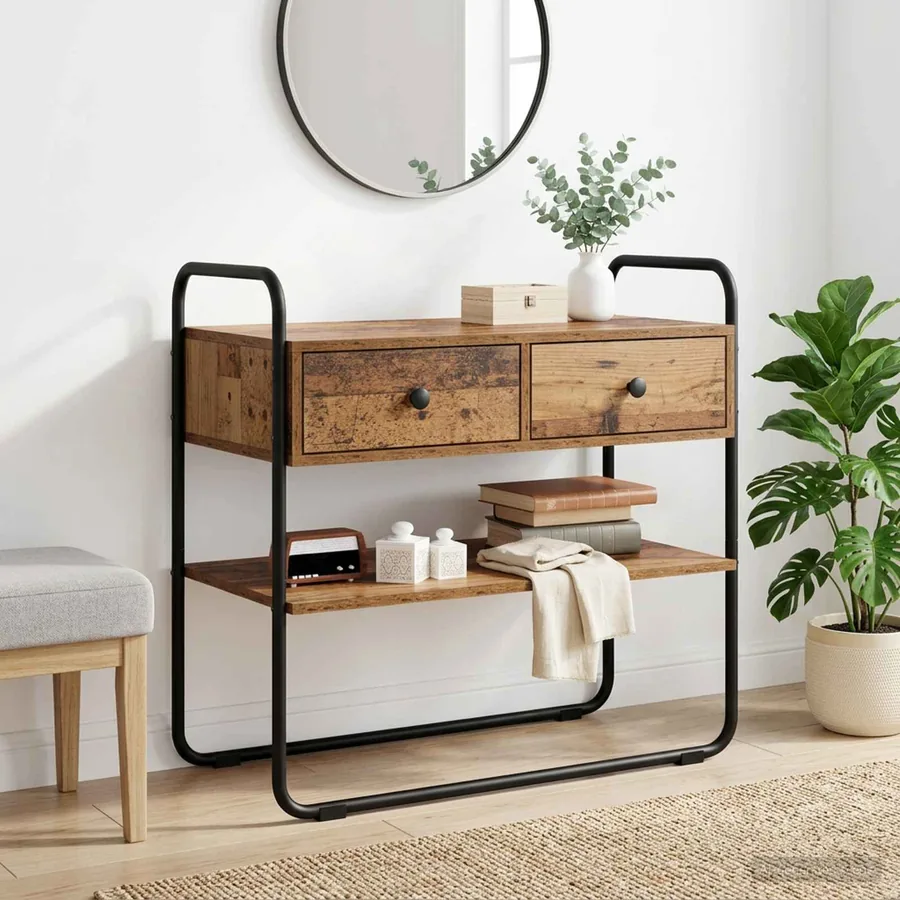 Table console Bois ancien 80 x 40 x 75 cm Bois d'ingénierie