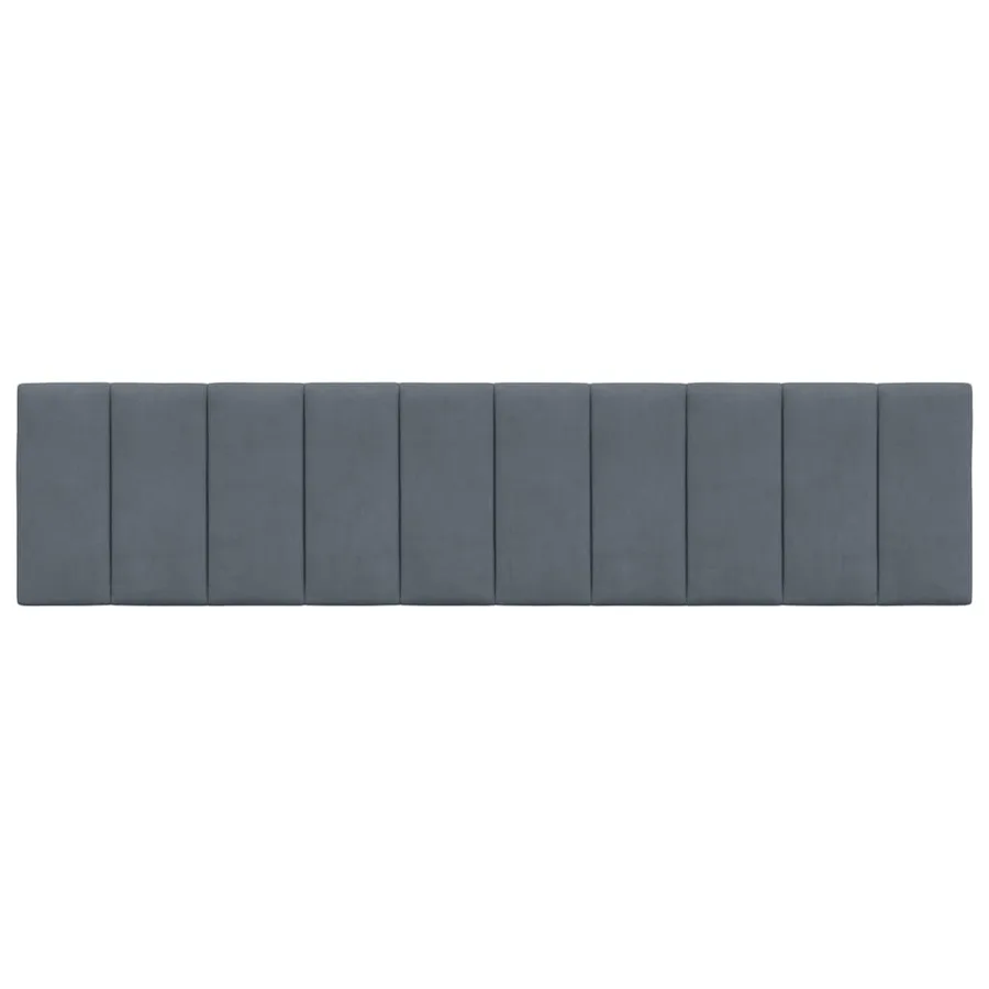 Coussin de tête de lit Hanko gris foncé 193 cm velours - 5