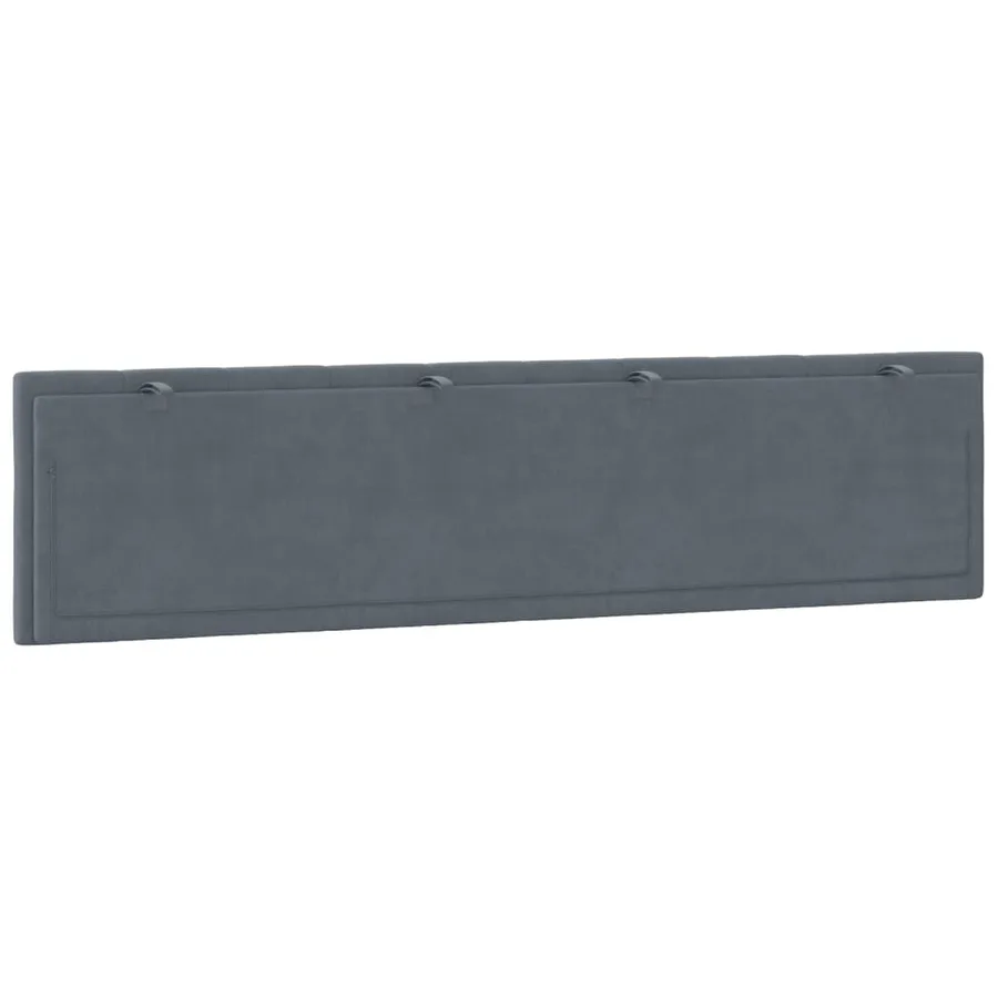 Coussin de tête de lit Hanko gris foncé 193 cm velours - 7