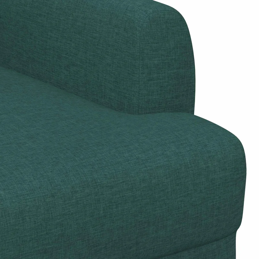 Canapé love seat avec capitonnage en boutons Vert foncé Tissu - 6