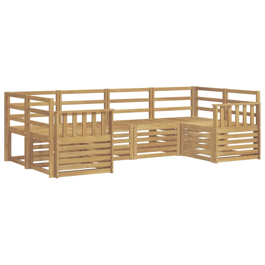 Ensemble de canapés d'extérieur 6 pcs Blanc 245 x 128,5 x 73 cm - 2
