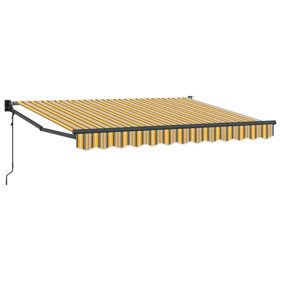 Auvent rétractable Jaune, Gris et Blanc 2,5 x 2 m - 2