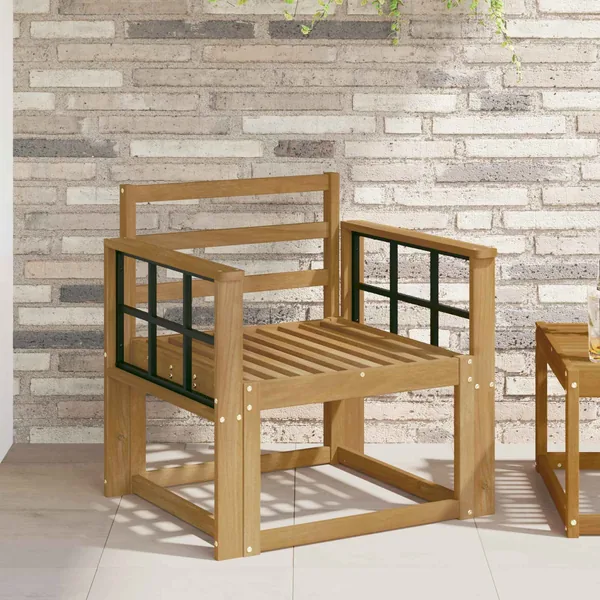 Ensemble de canapés d'extérieur Bois d'Acacia Massif Blanc