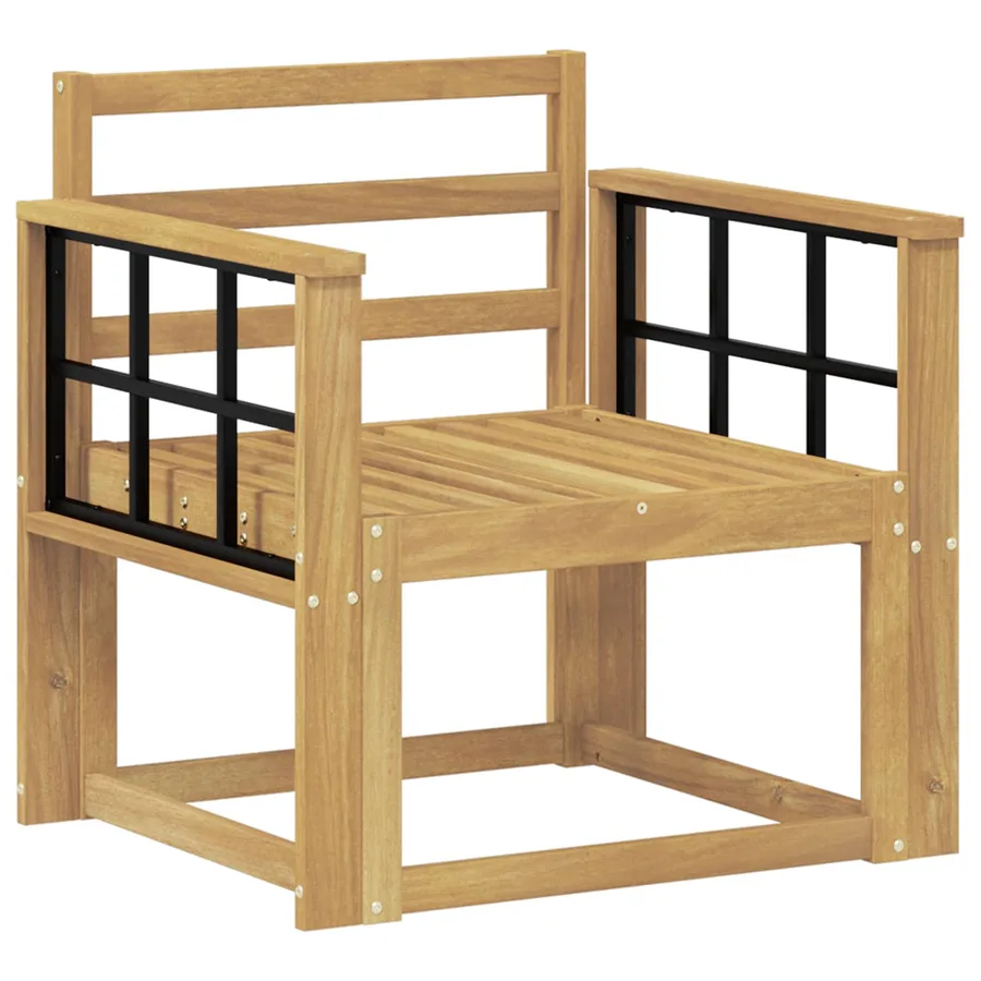 Ensemble de canapés d'extérieur Bois d'Acacia Massif Blanc - 2