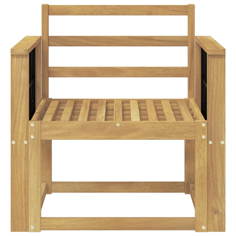 Ensemble de canapés d'extérieur Bois d'Acacia Massif Blanc - 3