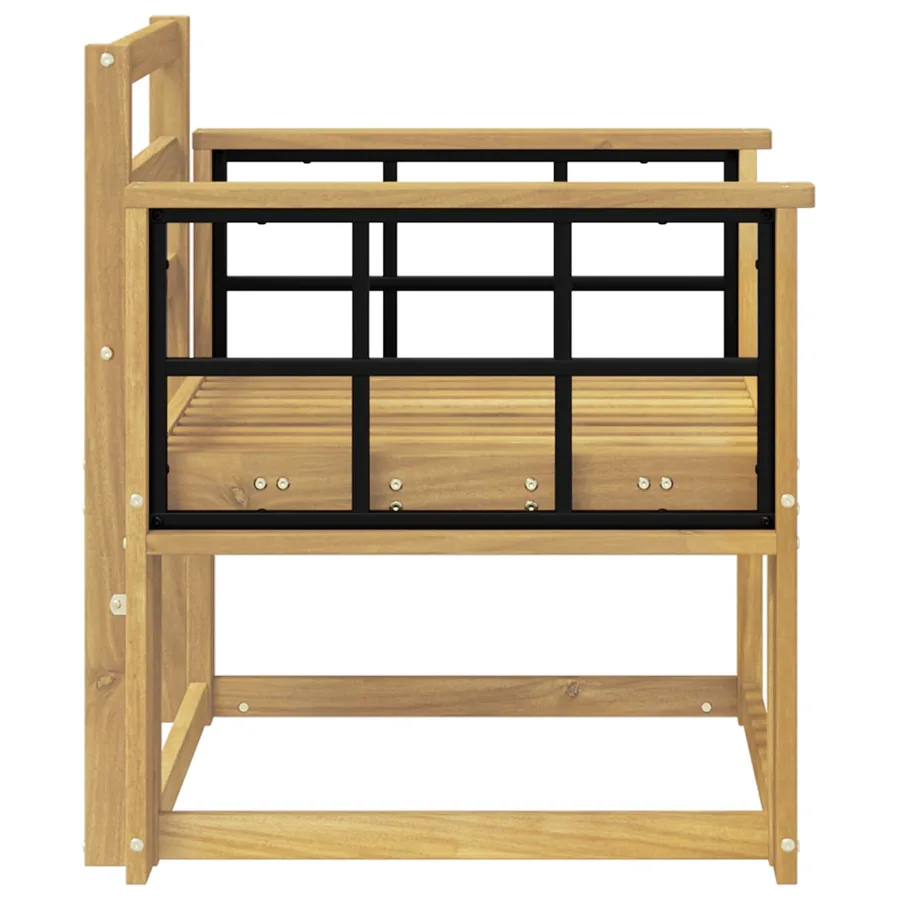 Ensemble de canapés d'extérieur Bois d'Acacia Massif Blanc - 4