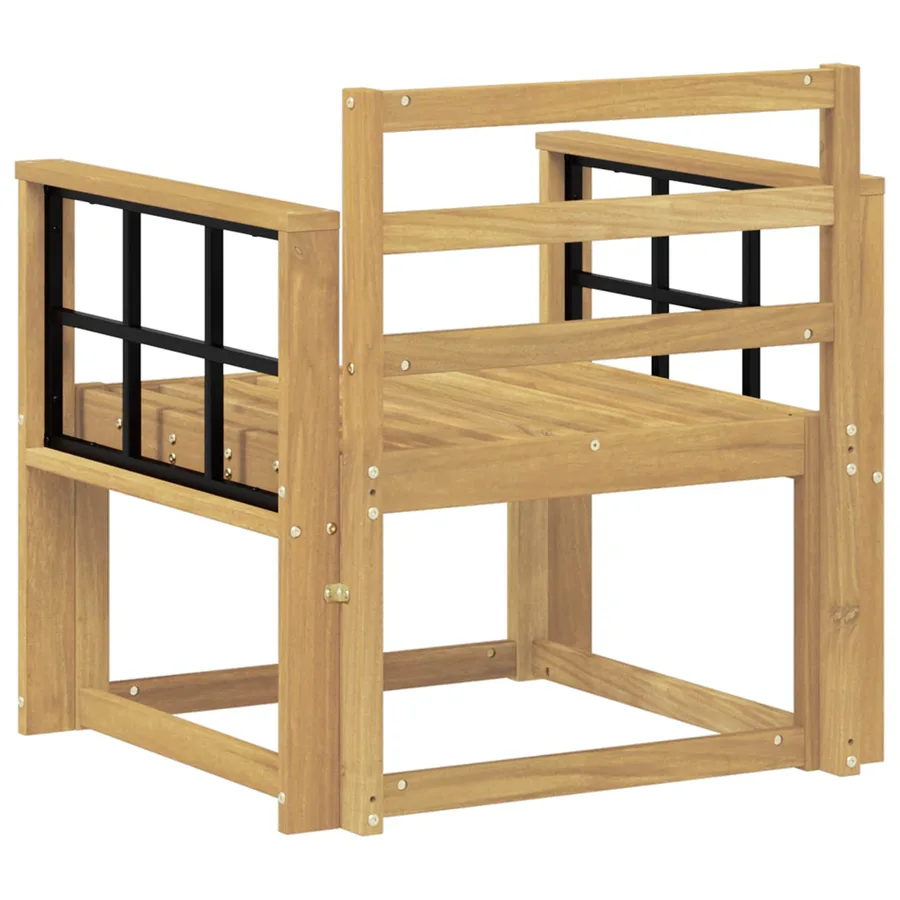Ensemble de canapés d'extérieur Bois d'Acacia Massif Blanc - 5