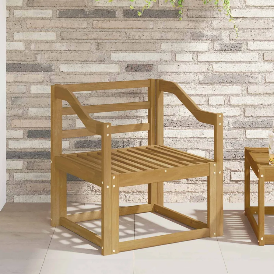 Ensemble de canapés d'extérieur Bois d'Acacia Massif Blanc