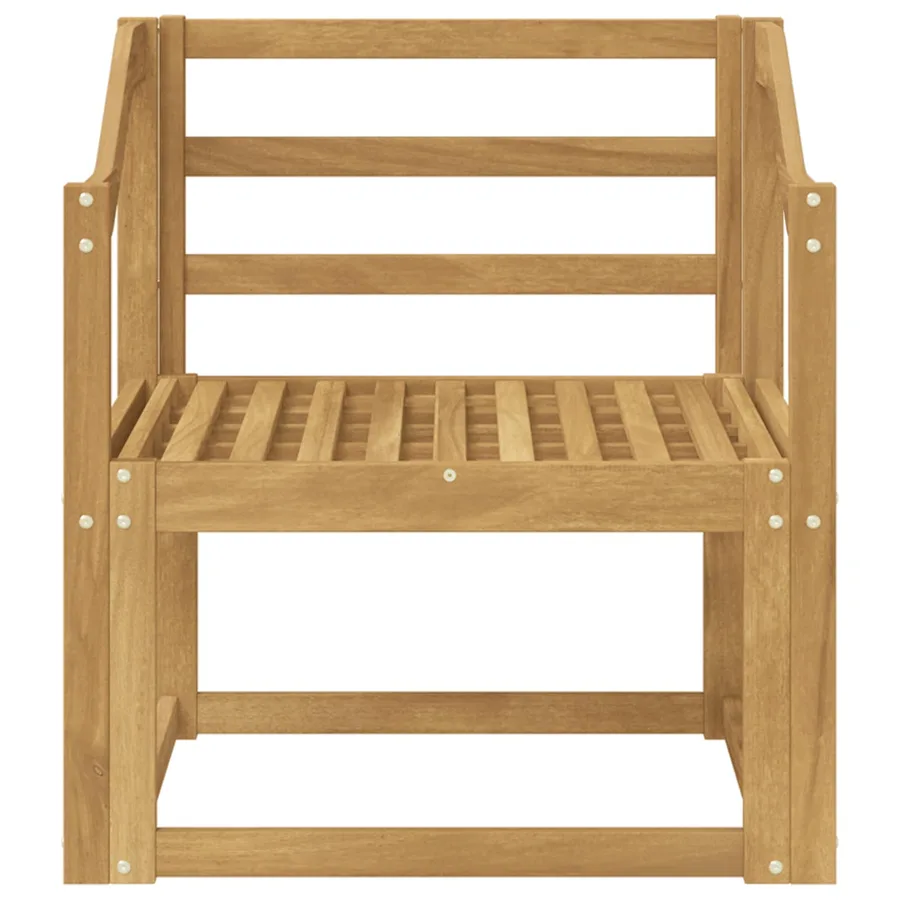 Ensemble de canapés d'extérieur Bois d'Acacia Massif Blanc - 3
