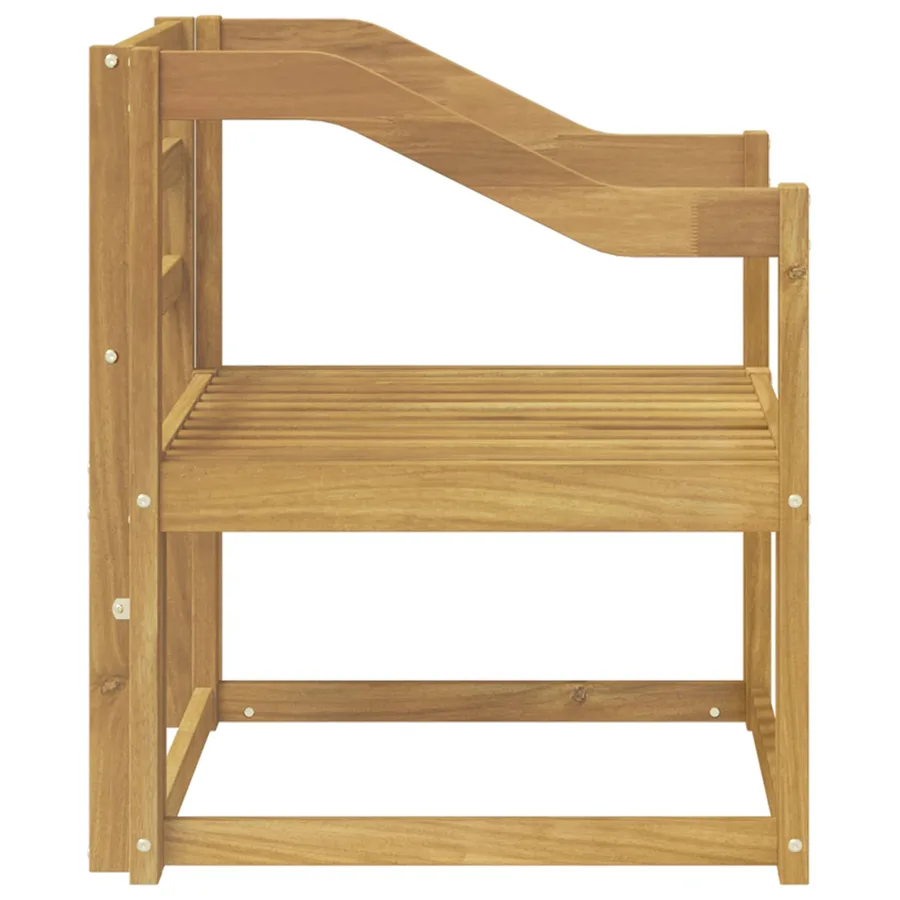 Ensemble de canapés d'extérieur Bois d'Acacia Massif Blanc - 4