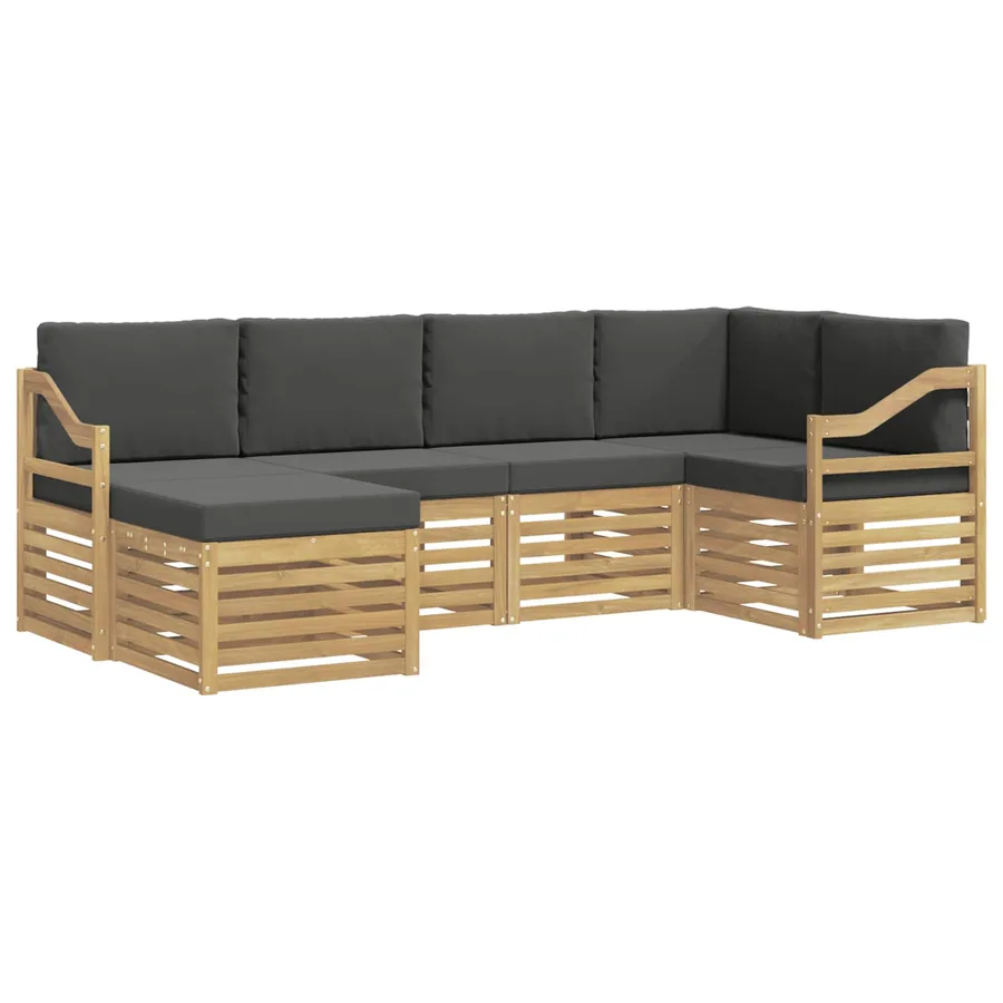 Ensemble de canapés d'extérieur 6 pcs Blanc et anthracite - 2