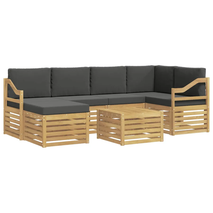 Ensemble de canapés d'extérieur 7 pcs Blanc et anthracite - 2