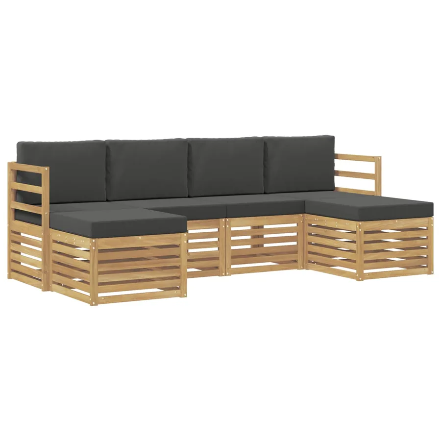 Ensembles de canapés 6 pcs Blanc et anthracite - 2