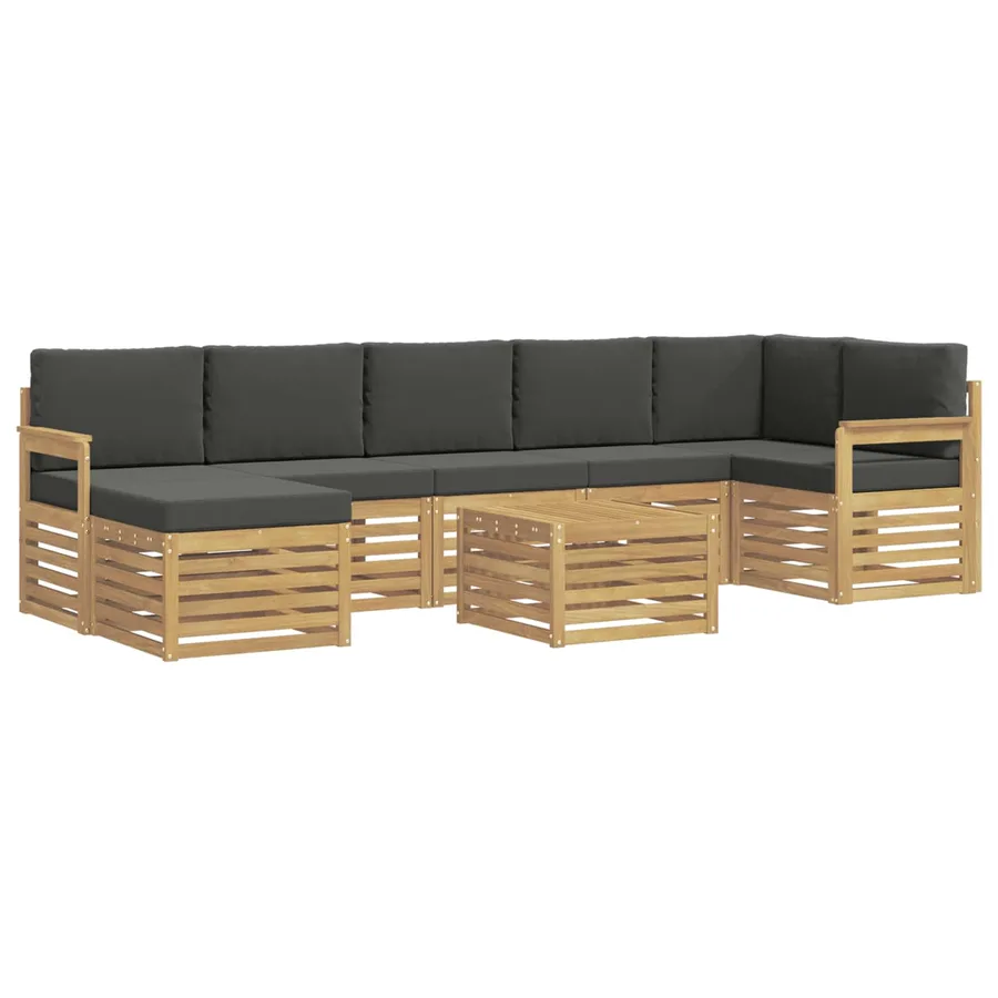 Ensemble de canapés d'extérieur 8 pcs Blanc et anthracite - 2
