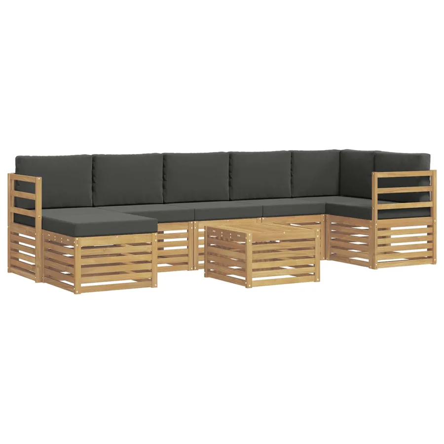 Ensemble de canapés d'extérieur 8 pcs Blanc et anthracite - 2