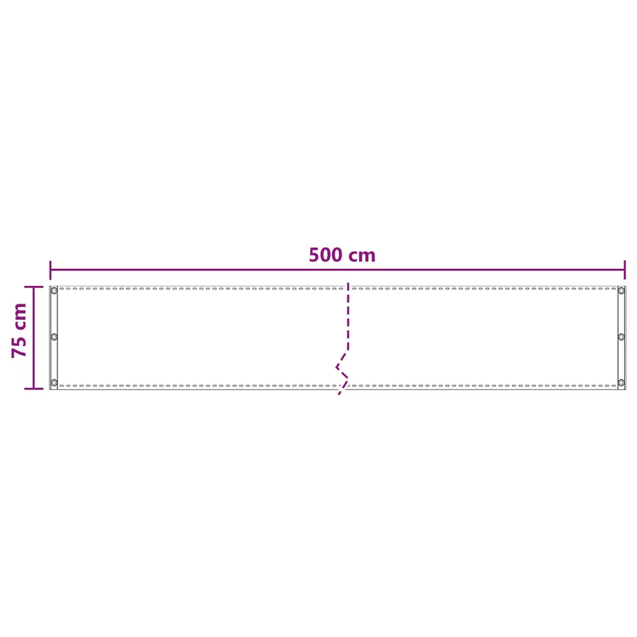 Écran de balcon Sable 75 x 500 cm HDPE et Aluminium - 5