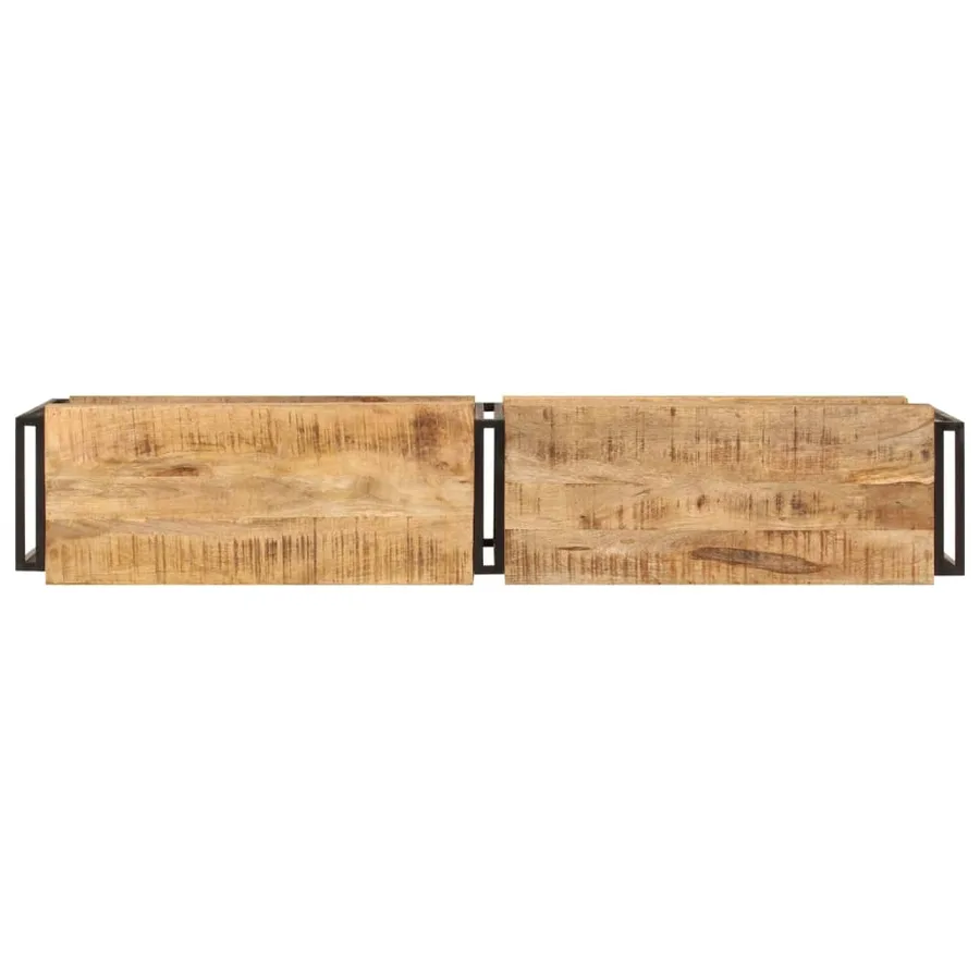 Meuble TV 160x30x40 cm bois massif de manguier - 4