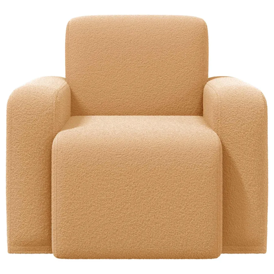Fauteuil Beige Bouclé - 3
