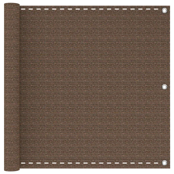 Écran de balcon Marron 120 x 1000 cm HDPE et Aluminium