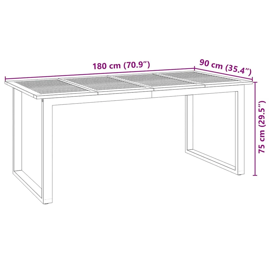 Ensemble de salle à manger pour jardin 7 pcs Noir - 11