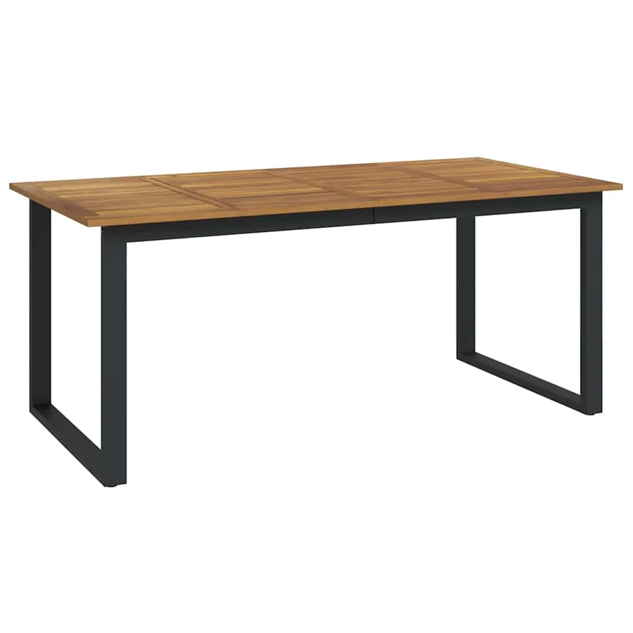 Ensemble de salle à manger pour jardin 7 pcs Noir - 6