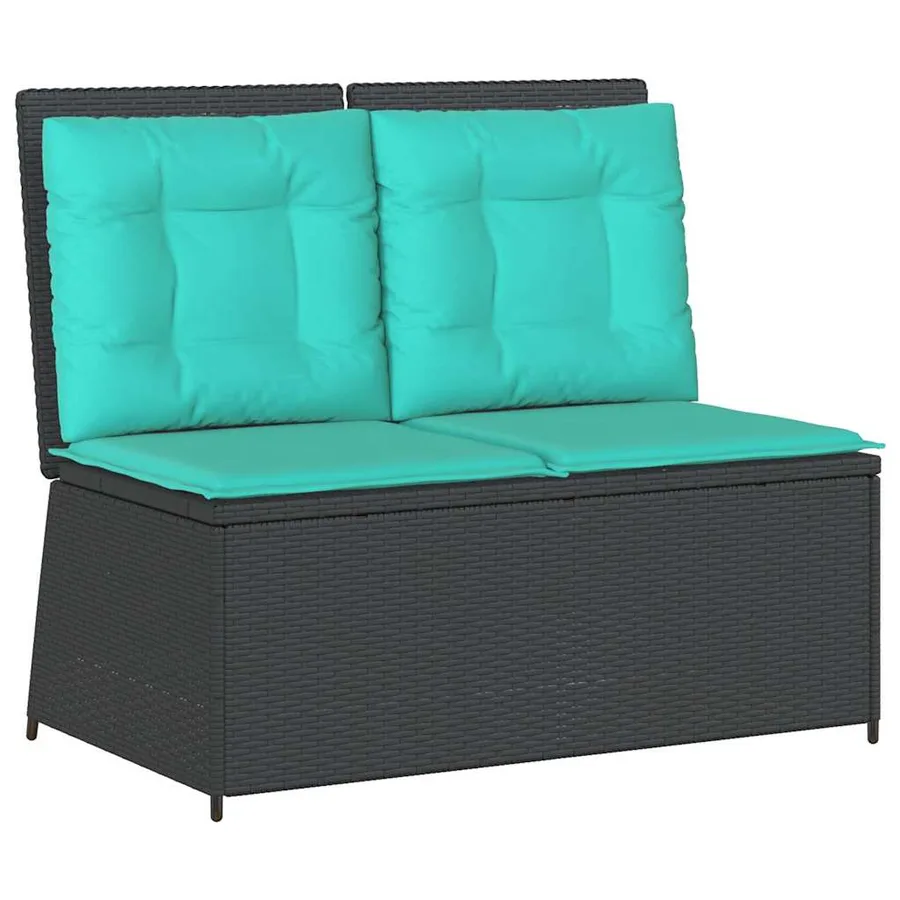 Banc de jardin Noir polyrotin - 2