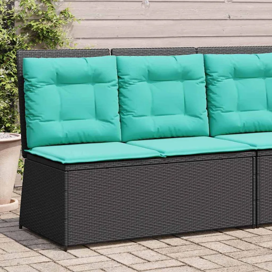 Banc de jardin Noir polyrotin - 3
