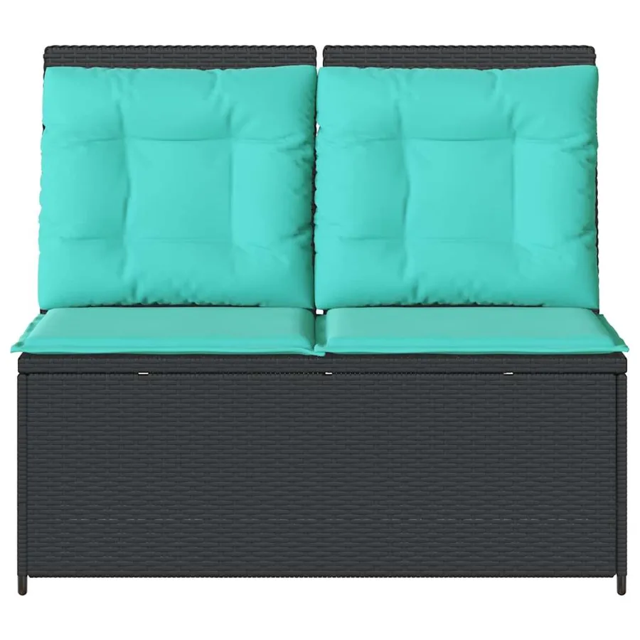Banc de jardin Noir polyrotin - 4
