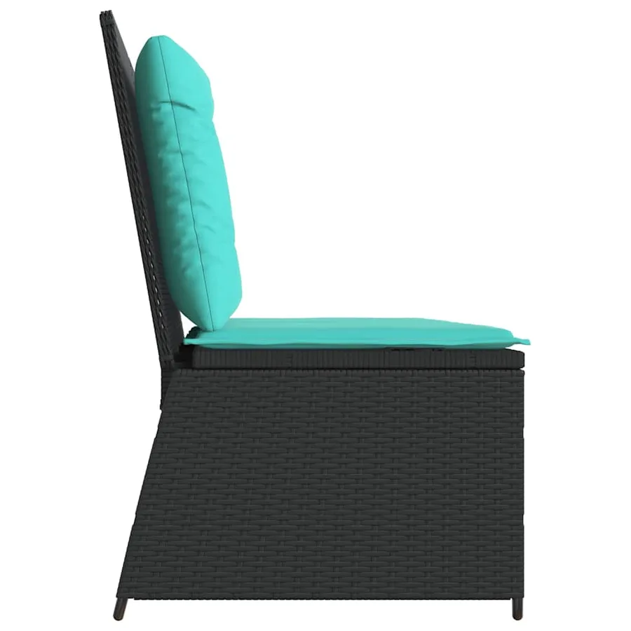 Banc de jardin Noir polyrotin - 5