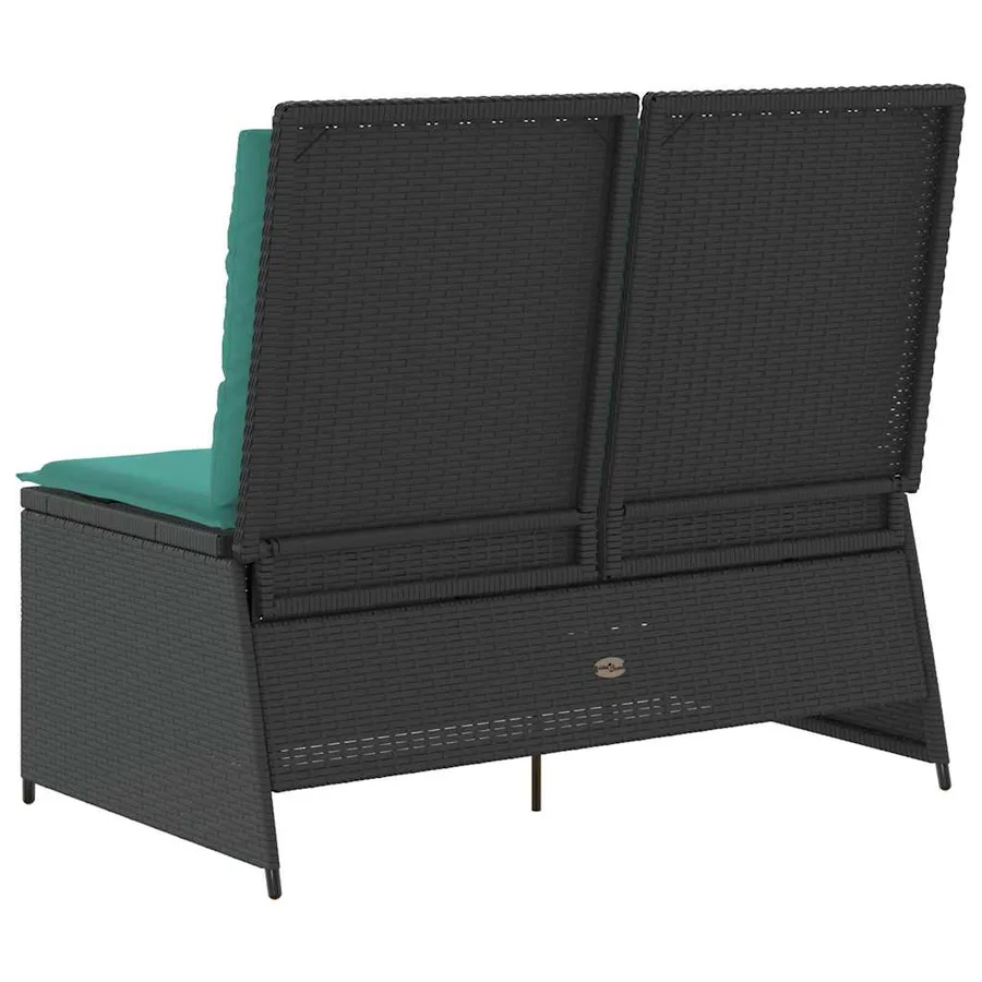 Banc de jardin Noir polyrotin - 6