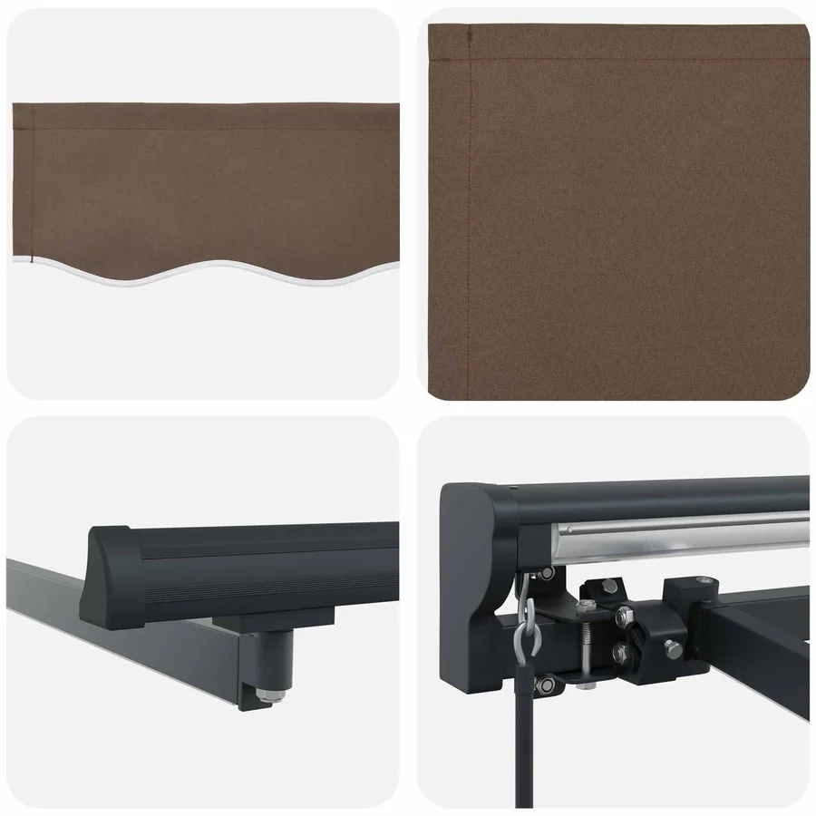 Auvent rétractable manuel Taupe 2,5 x 2 m - 4