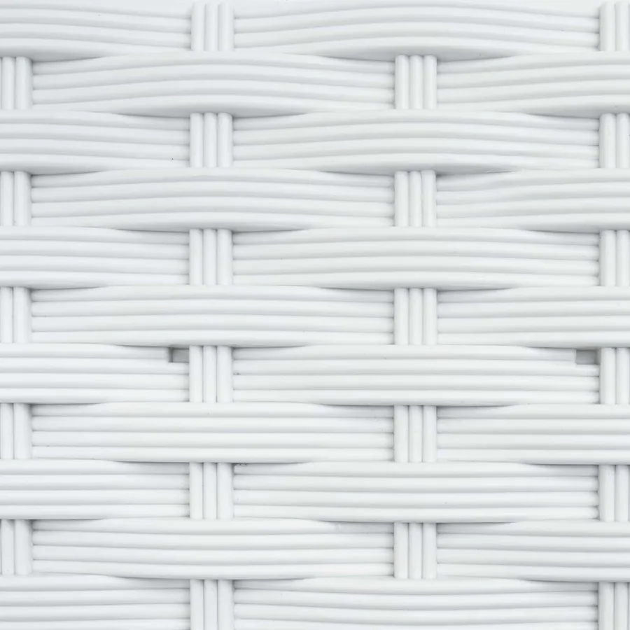 Bac de jardin avec treillis et roues 3 pc Blanc PP - 7